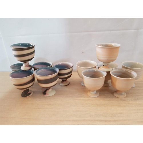 104 - Set of 12 x Ceramic Mini Goblets