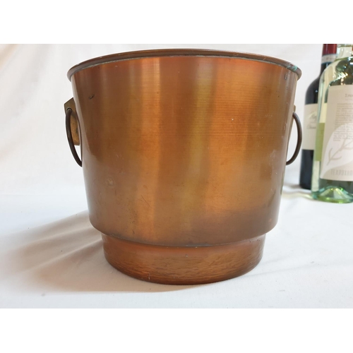 279 - Copper Wine Cooler / Chiller with 2 x Bottles of Wine; 