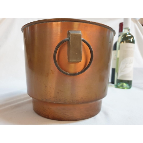 279 - Copper Wine Cooler / Chiller with 2 x Bottles of Wine; 