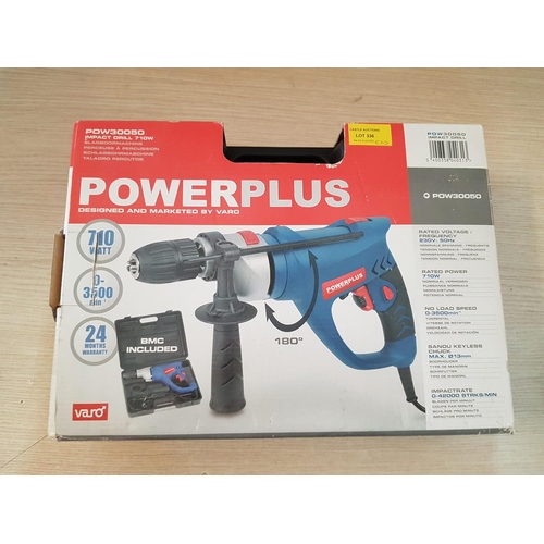 336 - Power Plus, POW30050 Impact Drill, 710W, Boxed