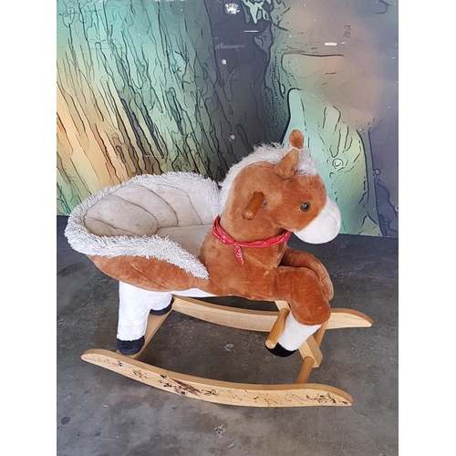 498 - 2 x Retro Wood Rocking Horses (2)