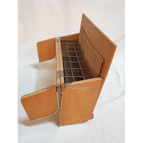 435 - Vintage Lyrata Pencil Display Case / Shop Display in Beech Wood