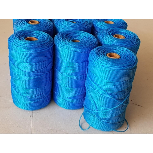 539 - 10 x Rolls of Blue Plastic Rope (Thin and Strong Rope)