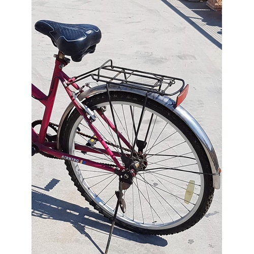 283 - Airking Ladies Pink Bicycle with Basket on the Front