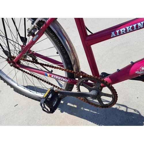 283 - Airking Ladies Pink Bicycle with Basket on the Front