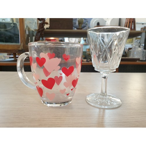 448 - Assorted Collecion of Glassware; Crystal and Cut Glass Wine and Champagne Glasses, Mug and Others in... 