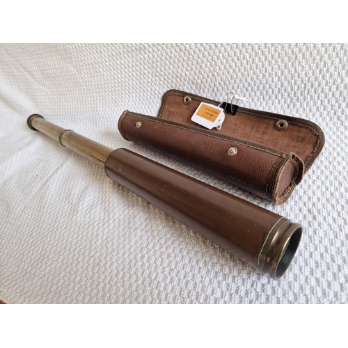 104 - Vintage Three Drawer Leather Coated Telescope 'Ranger', x30, by 'Enbeeco' London, Made in England. (... 