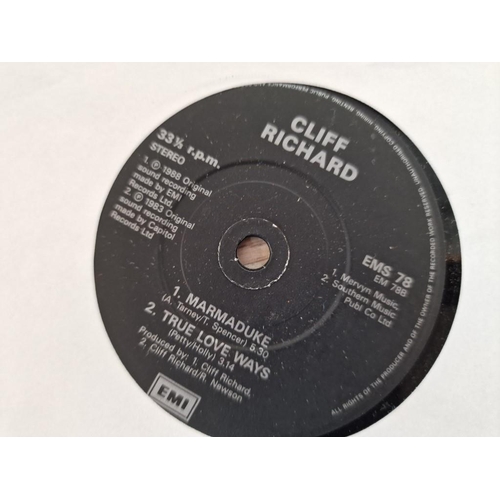 16 - Collection of Cliff Richard Vinyl Single Records, (12)