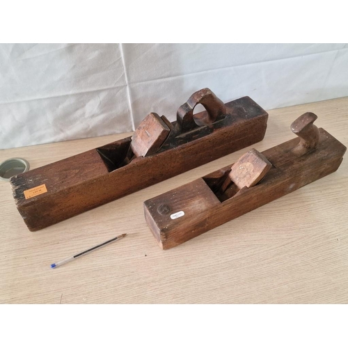 29 - 2 x Large Antique Wood Planes, One Stamped 'Parker', (2)