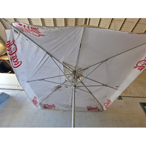 538 - 3.4m Square Commercial Umbrella / Parasol, with Additional 
Cover / Fabric, (a/f)