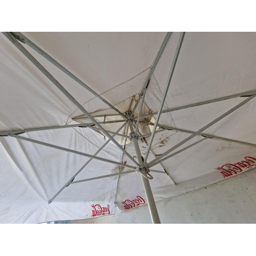 538 - 3.4m Square Commercial Umbrella / Parasol, with Additional 
Cover / Fabric, (a/f)