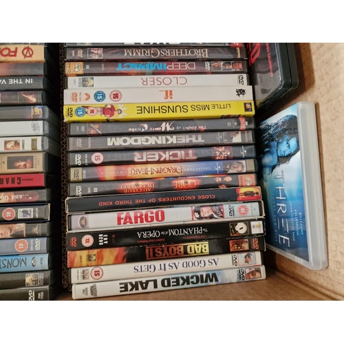 180 - Box with Large Qty of Assorted DVDs (see multiple catalogue photos for titles)