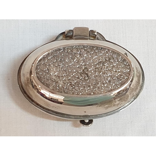 546 - Vintage Silver Plated Lidded Caviar Dish / Liner Stamped 