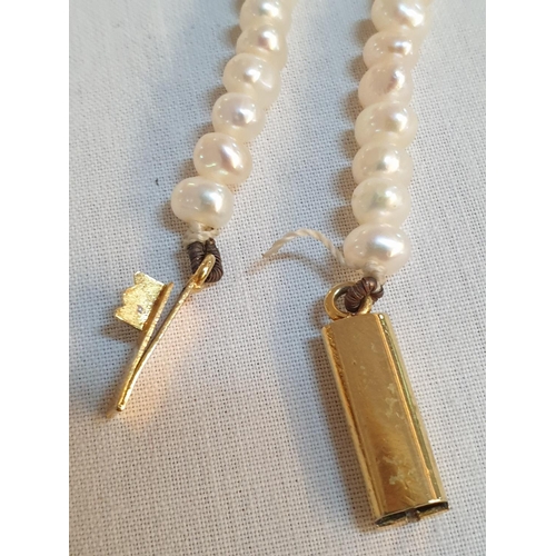 561 - Ladies Fresh Water Pearl Necklace with Gold Tone Clasp