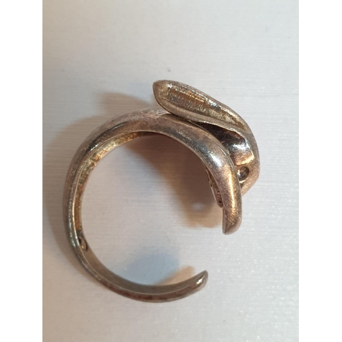 574 - Sterling Silver Hallmarked .925 Ladies Rabbit Ring, Total Weight 7.7grms