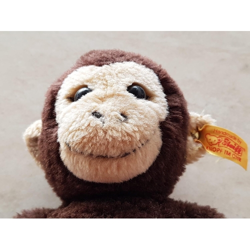 7 - Steiff Little Friend Koko Monkey Toy (280122) Hand Made, Approx 25 - 26cm Made from Soft Woven Fur i... 