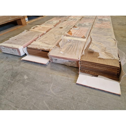 559A - 4 x Packs of 'Floormaker' Glueless Laminate Flooring, Tudor Oak Colour Wood Floorboard Effect, (Each... 