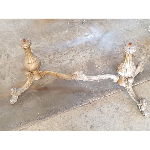 843 - Vintage Style Ornate Brass Coffee Table Legs