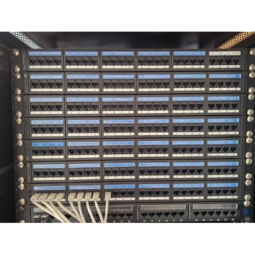 88A - Computer / Office Server Cabinet, 'Toten', 21-Rack with Large Qty of Ethernet Ports, and Other Switc... 