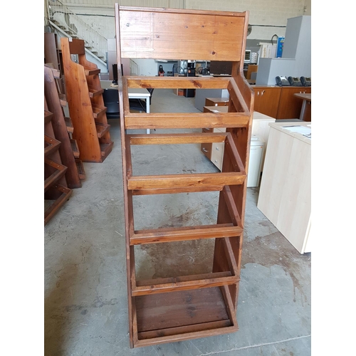 667 - Wooden Display with 5 - Shelf Wine Rack (26 x 150 x 54cm)