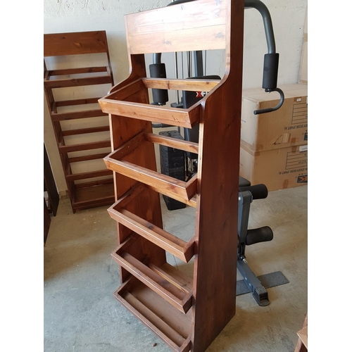 669 - Wooden Display with 5 - Shelf Wine Rack (29 x 150 x 55cm)