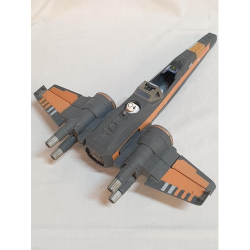 3 - Collection of Star Wars Toys (by Hasbro); #B3953 X-Wing Fighter, #B4202 Boba Fett Slave 1, #B3673 Fi... 
