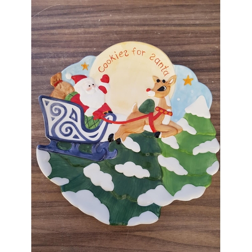 589 - Christmas Large Ceramic Platters (2)