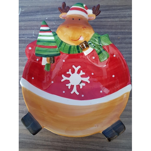 589 - Christmas Large Ceramic Platters (2)