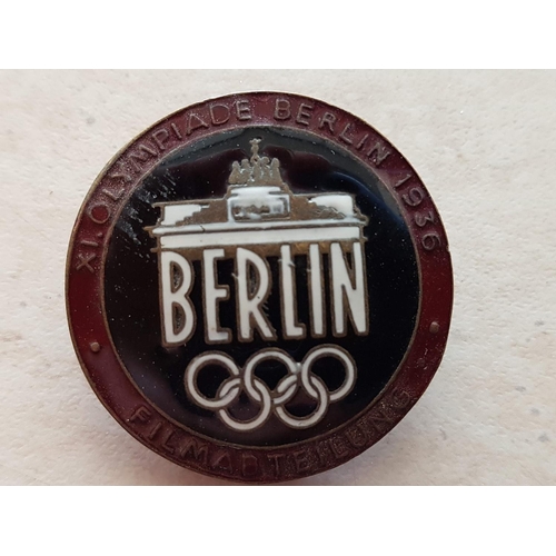 591 - WWII Berlin 1936 Olympic Filmmaker Badge