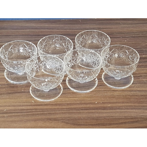 598 - Set of 6 x Crystal Dessert Dishes