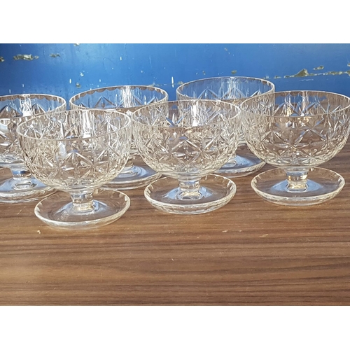 598 - Set of 6 x Crystal Dessert Dishes