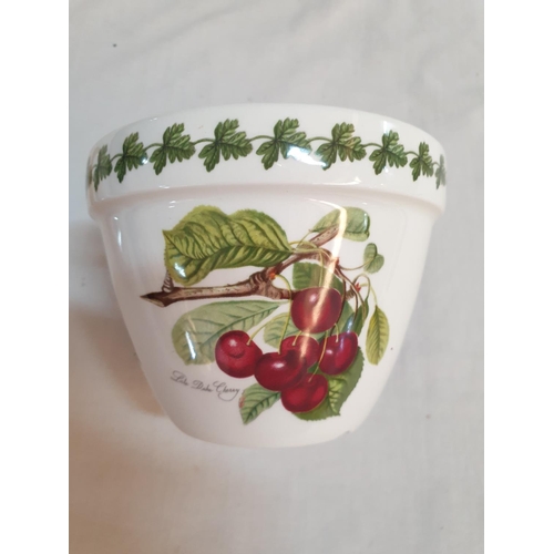 621 - Portmeirion Collection; Bowl / Pot, Honey Jar with Lid and Wooden Spoon, Egg Holder and Hot Plate