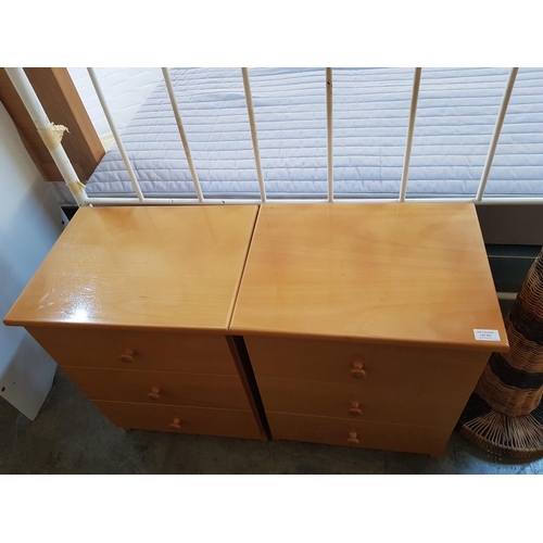 756 - Pair of Light Wood Colour 3-Drawers Bedside Units (Approx. 36 x 47 x 61cm each), (2)