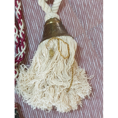 758 - Large Collection of Assorted Curtains Accessories with Various Tieback Ropes, Hooks, Few Meters of D... 