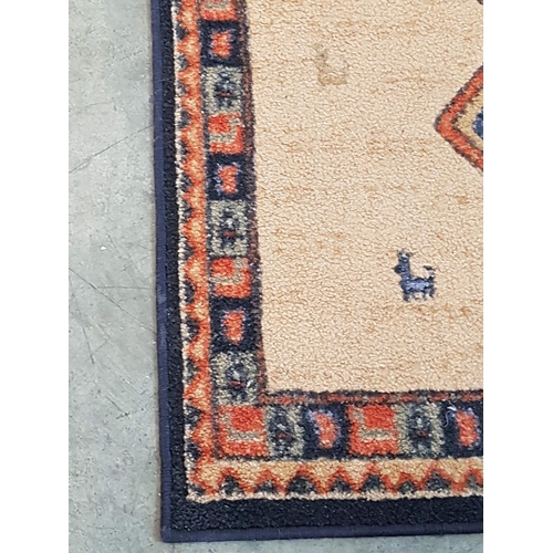 760 - Small Carpet / Rug in Geometric Pattern and Multi Cololur