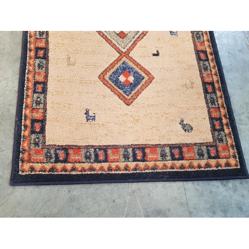 760 - Small Carpet / Rug in Geometric Pattern and Multi Cololur