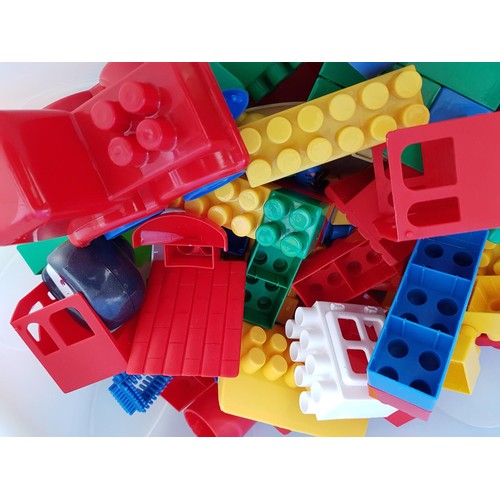 511 - Collection of Assorted Blocks in Large Plastic Container with Lid