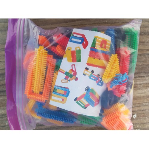 511 - Collection of Assorted Blocks in Large Plastic Container with Lid