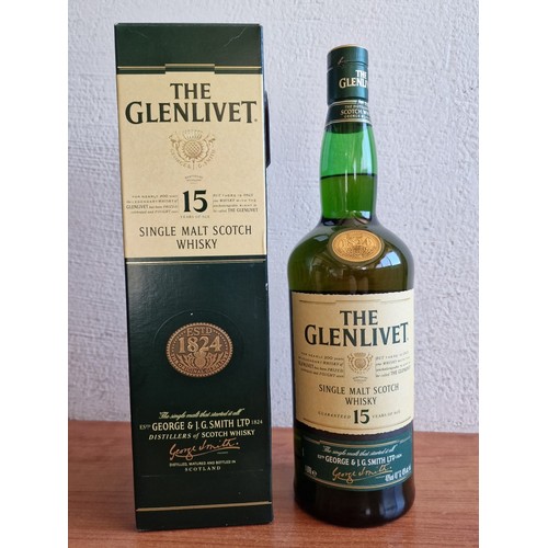 611 - The Glenlivet 15 Year Single Malt Scotch Whisky, (1ltr, 40%), in Original Box