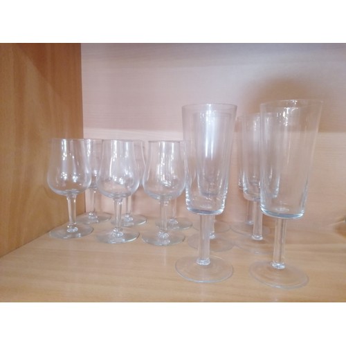 783 - 6 x Wine Glasses and 6 x Sherry Glasses (12pcs)