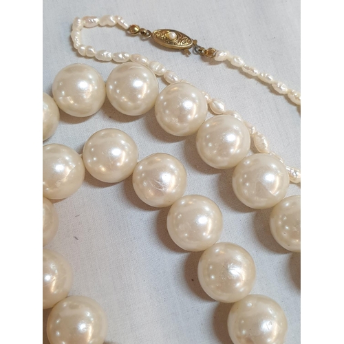 118 - Collection 4 x of Pearl Necklaces in Different Style, Sizes etc in Vintage Style Jewellery Box