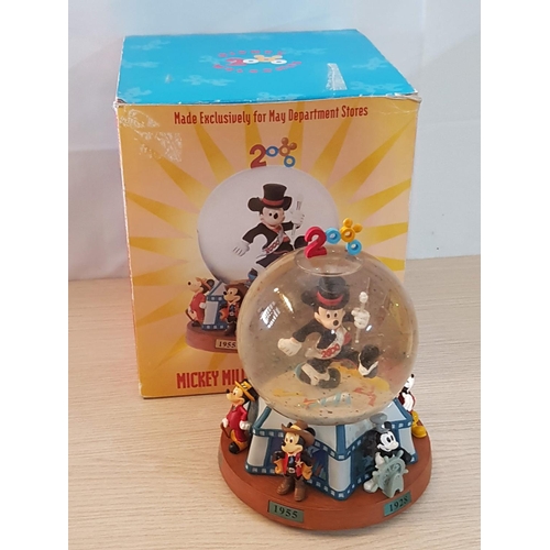 588 - Mickey Millennium Musical Snow Globe (Item No 6400, Tune 'As Times Goes By')