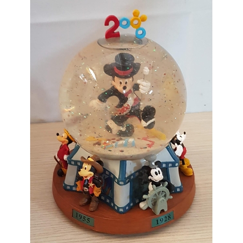 588 - Mickey Millennium Musical Snow Globe (Item No 6400, Tune 'As Times Goes By')