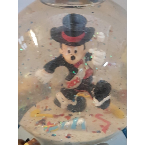 588 - Mickey Millennium Musical Snow Globe (Item No 6400, Tune 'As Times Goes By')