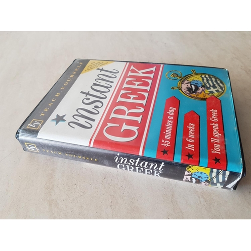 625 - Instant Greek Teach Yourself Greek by Tapes and Books Together with Aiwa Stereo Cassette Player (Un-... 