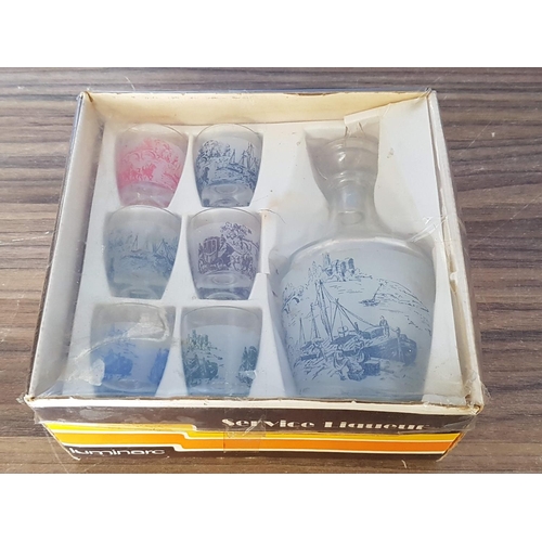 632 - Luminarc Retro Liquor Set; Mini Carafe with Stopper and 6 x Matching Glasses in Original Box