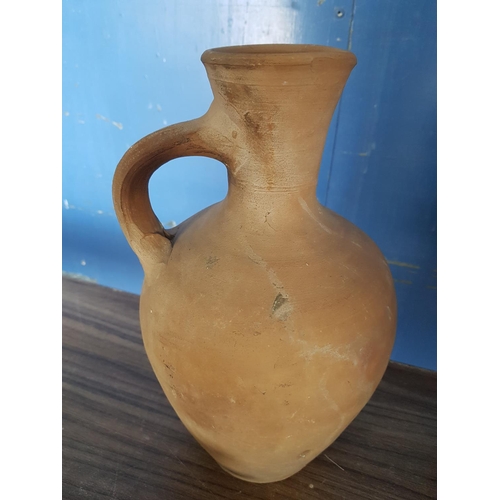 633 - Rustic Collection of Traditional Rural Water / Wine Jugs and Set of Coffee Cups with Saucers in Folk... 