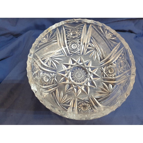 33 - Large Bohemia Crystal Fruit Bowl (Ø22cm x H:9cm)