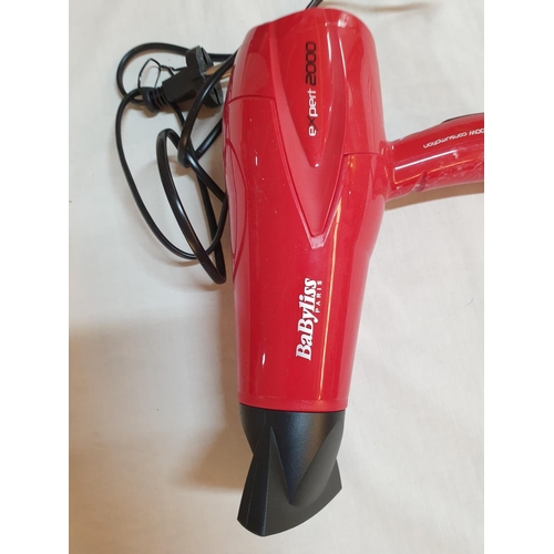 62 - Babyliss Paris Expert 2000 Hairdryer *Basic Test and Working*