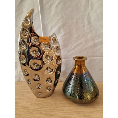 64 - 2 x Decorative Vases, (Approx. H: 38cm Max), (2)